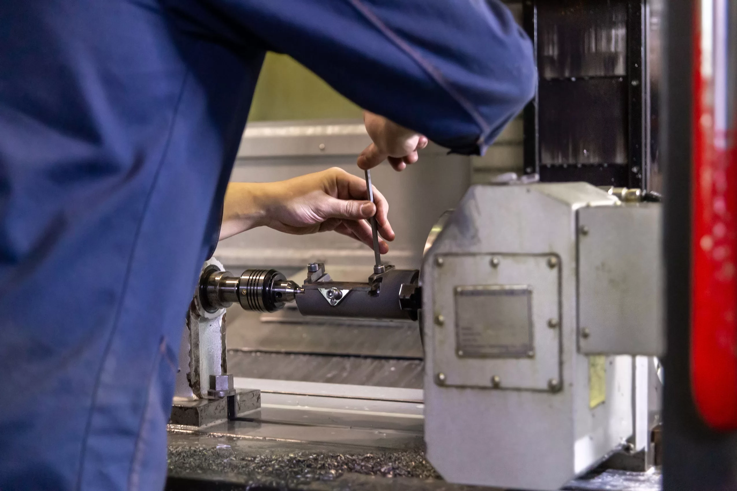 CNC machine in operation